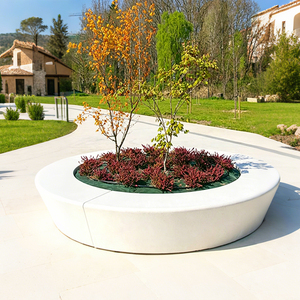 Banc d'extérieur artistique sur mesure pour l'entourage des arbres, chaises pour la zone d'entrée du jardin botanique - Product Image 4
