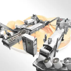 TCA 100-1000 kg/giờ hoàn toàn tự động chiên khoai tây chiên Snack làm cho máy sản xuất dây chuyền chế biến