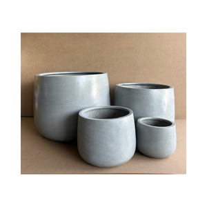 <b>Best</b> Quality Fiberglass Planter Pots Cement Style Weather-Resistant Durable Sustainable Outdoor/Indoor For Garden Decor - Product Image 5