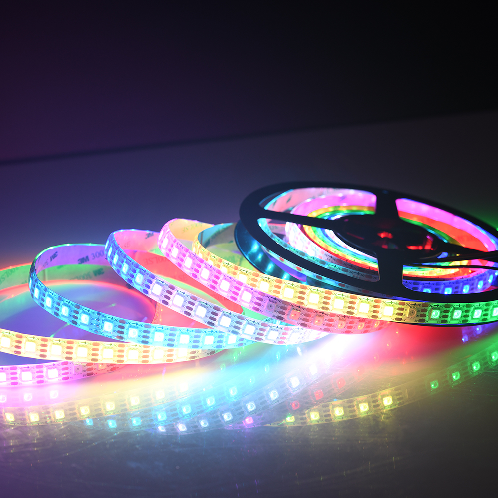 RGB LED Strip Addressable Light 5V 5050 RGB SMD Individually 48 pixels/m RGB Digital APA102 SK9822 30 60 96 144 LEDs/m