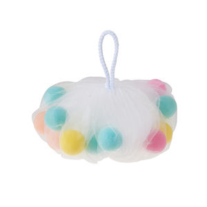 Kustom jaring plastik PE spons mandi Loofah buket pembuat gelembung Scrubber pengelupas kulit pembersih mandi E09 - Product Image 1