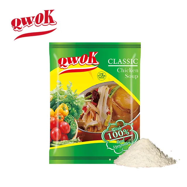 QWOK HALAL vegetal sabor instantáneo taza de sopa en polvo