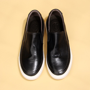 Mocassini Estivi in Pelle di Cavallo Tinta Unita, Stile Retrò Casual, <span class=keywords><strong>Scarpe</strong></span> Slip-On alla Moda, Disponibili in Stock, Dropshipping - Product Image 4