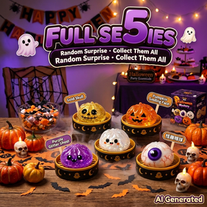 Boîte Mystère de Pâtes à la Viande d'Halloween – Cadeau Surprise, Fournitures de Fête, Jouet Squishy Anti-Stress en Forme de Fantôme - Product Image 4