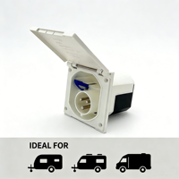 NOUVEAU MODÈLE 240V 16A PRISE ENCASTRÉE PRINCIPALE ÉTANCHEITÉ IP44, BLANC