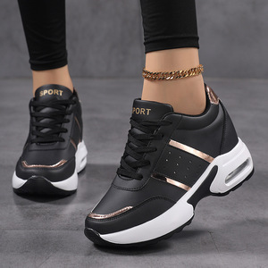 Xuanhui Nuova Moda Scarpe Casual da Donna <span class=keywords><strong>con</strong></span> Rialzo Interno, Suola Spessa Resistente all'Usura, Tacco a <span class=keywords><strong>Zeppa</strong></span> per Esterno - Product Image 1