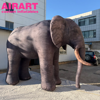 Décoration de campagne publicitaire Éléphant sauvage gonflable pour l'affichage