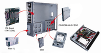 Leadway-minicaja de PC ITX, para ordenador de oficina industrial, HTPC, carcasa de escritorio para jugadores, chasis Delgado CFF