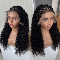 Perruques tressées en dentelle HD suisse 13x4 en gros, cheveux humains bruts vietnamiens, perruques frontales en dentelle pour femmes noires