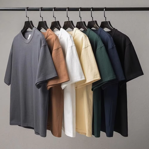 เสื้อยืดทรงบ็อกซี่สีขาวเนื้อหนัก 250 กรัม รุ่นใหม่สำหรับผู้ชาย คอกลม แขนสั้น - Product Image 1