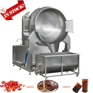 Big Capacity Industrial Automatic Food Cooking Mixer Machinery Chili Sauce Use Factory Stainless Steel Cooking Mixing Machine