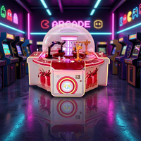 Machine de jeu d'arcade 'Fête des fruits' à 5 joueurs, thème Île, en matériaux verre et PVC, à monnayeur, pour aires de jeux pour enfants