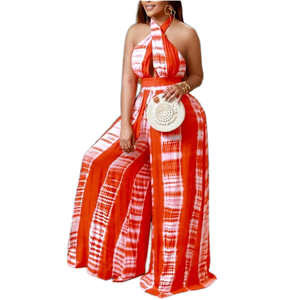 Robe longue maxi élégante pour femme africaine, style bohème sexy, dos nu, imprimé estival, en tissu peigné, coupe robe de bal - Product Image 2