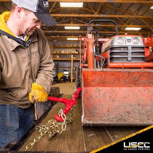 5/16 raccoglitore di carico a leva "-3/8" con 2 ganci di presa legano i carichi pesanti al camion o al rimorchio a pianale che traina il carico rosso - Product Image 2