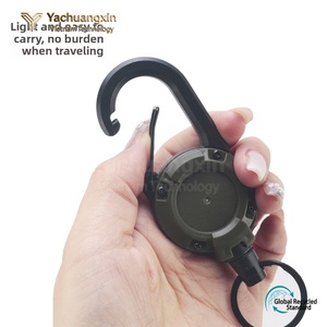 Retractable Carabiner Keychain <b>Hook</b> <b>Plastic</b> Bag Accessory Convenient Tactical Key Holder Multi Color Options - Product Image 4