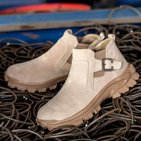 Chaussures de sécurité en cuir, bottes de travail à bout en acier