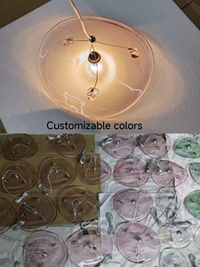 Lampadario Moderno a LED Regolabile in Altezza, Lampada a Sospensione in Vetro e Cristallo Ovale, Finitura Argento, Dimmerabile per Tavolo da Pranzo e Hotel - Product Image 3