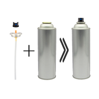 Bidon métallique vide pour aérosol, 57 mm, 450 ml, avec revêtement extérieur, pour peinture automobile en spray, personnalisable avec logo client, vente en gros