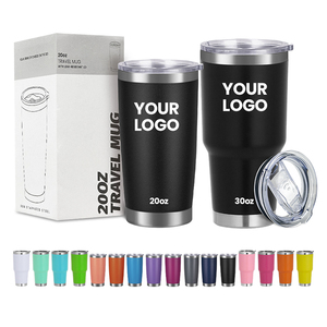 Tazza da Caffè Isolata 20oz 30oz in Acciaio Inox con Rivestimento in Polvere, Bicchiere Termico da Viaggio con Coperchio Magnetico - Product Image 1