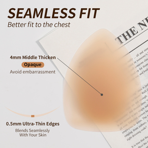 Hot bán Opaque tam giác không Keo Da Tone tan Silicone núm vú Bìa Kit núm vú pasties và trường hợp màu hồng - Product Image 2