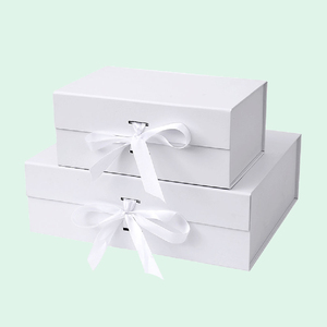 Wholesale Foldable Magnetic Gift <b>Box</b> Black Ribbon Paper <b>Box</b> For Apparel Shoes Cosmetics Packaging - Product Image 5