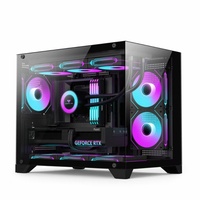 Gabinete de PC AntarcChill Micro ATX Mid Tower con Cristal Templado, RGB, para Juegos, Compatible con Refrigeración Líquida de 360mm