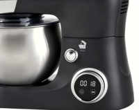 Batteur sur socle inclinable 1300W 12 vitesses en acier inoxydable 5L avec bol mélangeur et crochet pétrisseur pour usage domestique et commercial