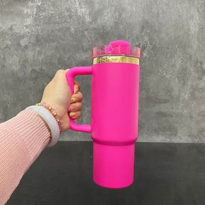 Powder Coated Double Walled Stainless <b>Steel</b> Vacuum Insulated Gold Plating 30oz Coffee Travel Mugs for Laser Engraving - Product Image 4