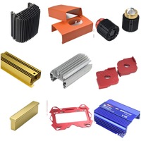 Komponen Aluminium 6061-T6 Presisi Buatan Khusus, Komponen Cor Non-Standar, Casing Heat Sink, Bagian Pengikat