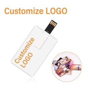Custom USB Flash Drive 1GB 2GB 4GB 8GB 16GB 32GB 128GB Slim USB Stick Card Pendrive Custom logo USB
