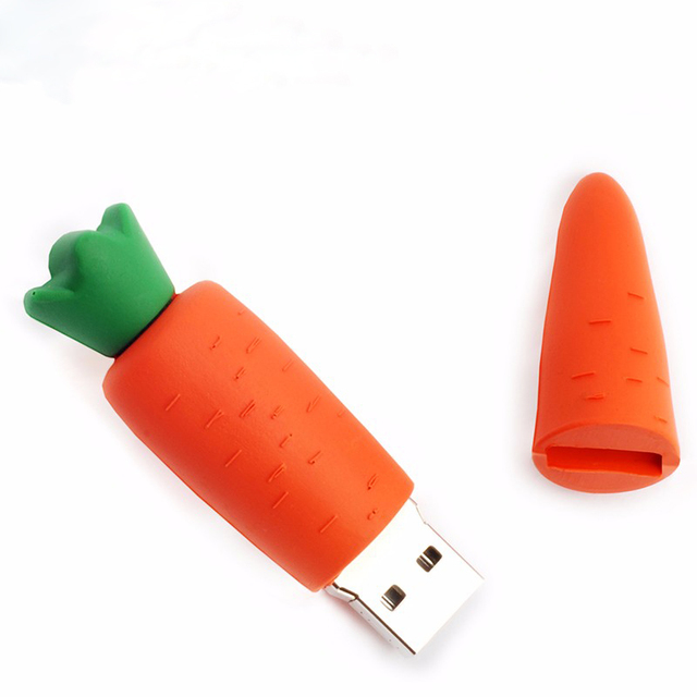 Pendrive 8gb 16gb 3gbb Usb Stick Vegetables Shape Usb 2.0 Custom Logo Cartoon Carrot Fruit Usb Flash Drive