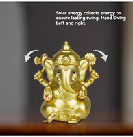 2 pouces Mini plastique solaire automatique secouant éléphant dieu richesse attraction Feng Shui ornement sud-est asiatique cadeau