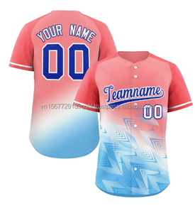Custom Baseball Jersey Gradient Fashion Printing Club Team Name Number Sports Men's and Women's Activewear Baseball Jersey - Product Image 1