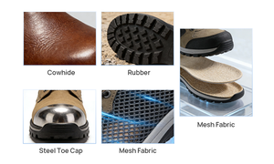 Bottes <span class=keywords><strong>de</strong></span> sécurité à embout d'acier haute performance, anti-perforation, en cuir <span class=keywords><strong>de</strong></span> vachette pour travaux <span class=keywords><strong>de</strong></span> construction et industriels - Product Image 2