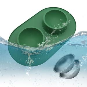 2023 OEM/ODM Mais Vendido, Novo Design Duplo, Tigelas Elevadas Antiderrapantes de Aço Inoxidável para Cães, para Alimentação e Bebedouro - Product Image 3