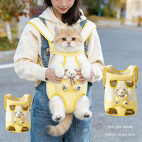 Sac de poitrine portable pour chien chat, petit sac à dos pour animal de compagnie pour la sortie, vente en gros printemps été transporteur léger pour animaux de compagnie avec sangle réglable