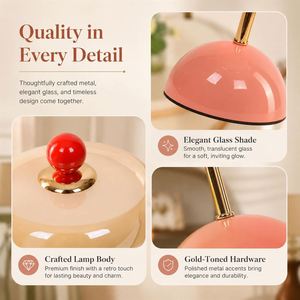 French Medieval Luxury High-Grade Decorative LED Table <b>Lamp</b> with Battery DC Power Acrylic Shade for Bedroom Bedside Use - Product Image 3