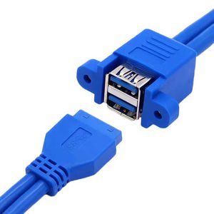 สายต่อขยาย USB 3.0 แบบ 20 พิน สองชั้น พร้อมฝาครอบหูสาย สายทองแดง ฉีดขึ้นรูปด้วยแรงดันสูง - Product Image 3