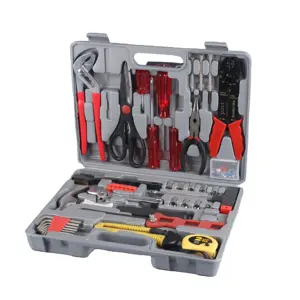 45pcs 360*280*350mm household tool sets grey plastic tool kit 5.5kg portable tool case