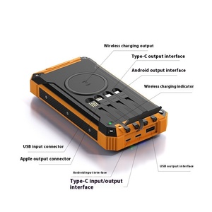 2025 ý tưởng sản phẩm mới công suất cao sạc di động 20000mAh lớn ngoài trời không thấm nước năng lượng mặt trời ngân hàng OEM thiết bị điện tử 10000mAh 20 Wát - Product Image 5