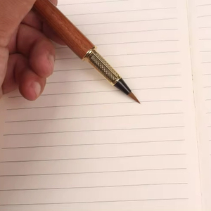 Logo personnalisable usine diamant Art stylo bois calligraphie <span class=keywords><strong>pinceau</strong></span> stylos <span class=keywords><strong>rechargeable</strong></span> <span class=keywords><strong>encre</strong></span> chinoise lavage dessin outil d'écriture - Product Image 3
