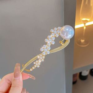 Pinza de pelo con perlas y diamantes de imitación, diseño de rana retorcida, para la parte trasera de la cabeza, horquilla, clip para cola de caballo, pasadores, pinzas para el pelo - Product Image 6