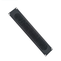 Panneau vierge de rack industriel 2U de 19 pouces avec brosse à poils Gestionnaire de câbles d'armoire de serveur OEM personnalisable