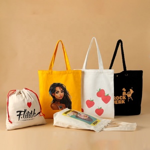 Borsa shopper personalizzata OEM in tela di cotone riciclata con manici in corda, ideale per la spesa, la spiaggia e il supermercato. - Product Image 6