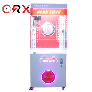 Filet de poupée à pince entièrement transparent de luxe Machine de boutique rouge Grue à griffes à pièces - Product Image 2