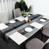 Tapis carré isotherme et antidérapant en PVC écologique américain, tissé Teslin, lavable, anti-chaleur, pour repas occidentaux, avec impression personnalisée