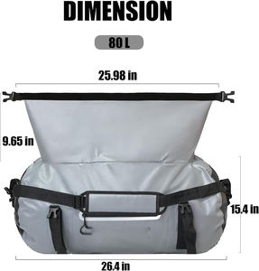 Muestra gratuita de mochila impermeable de 30L, bolsa seca flotante con estuche para teléfono, bolsa impermeable con cierre enrollable para kayak - Product Image 5