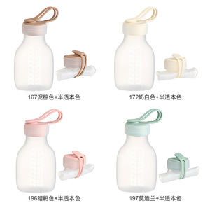 Bouteilles de stockage de lait maternel en silicone 240 ml sans BPA hermétiques pour lait infantile et lait maternel 0-12 mois - Product Image 5