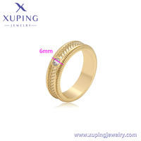 X000442656 Bijoux Xuping Vente de liquidation élégante Bague pour femmes Couleur or 14 carats Mode royale ancienne Bague de luxe neutre
