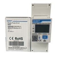 Compteur d'énergie monophasé Chint DDSU666 230V 60A 80A RS485 Modbus Version anglaise Rail DIN Compteur de puissance bidirectionnel